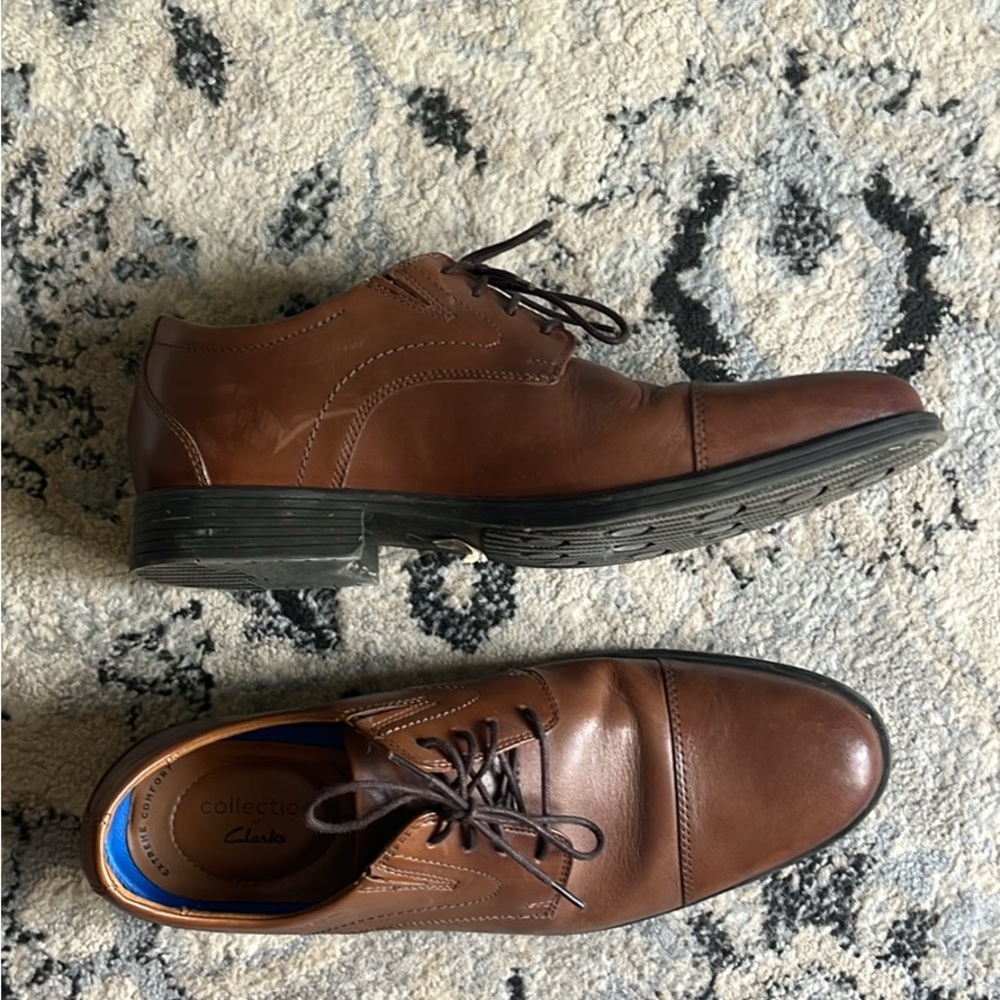 Clarks Men's Brown Leather Dress Shoes